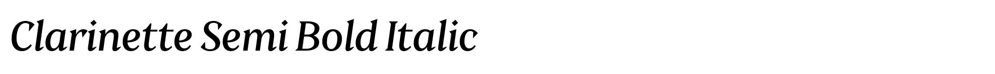 Clarinette Semi Bold Italic image